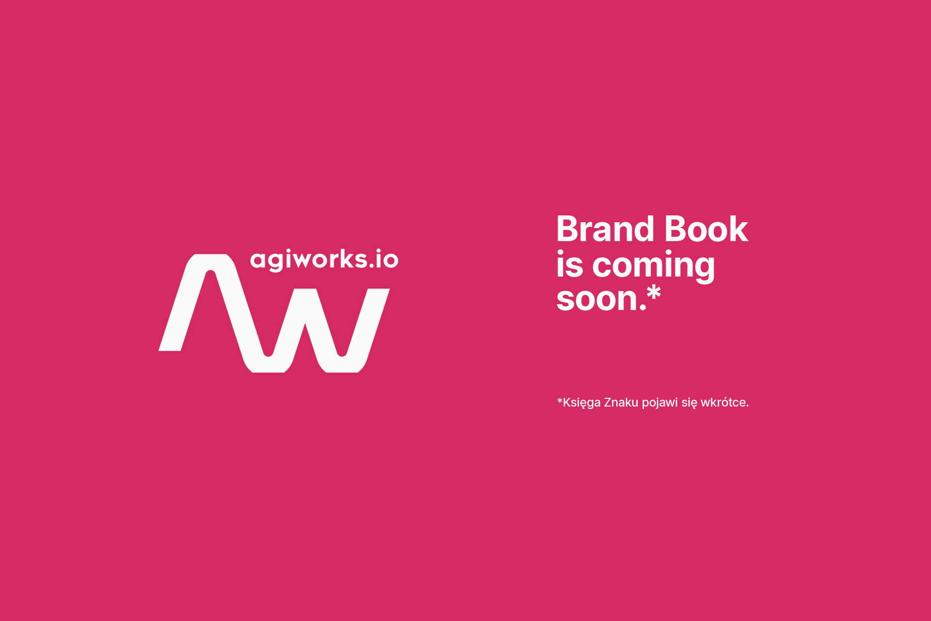 Tomek Jankowski Design Identity - coming soon AGIWorks Web3